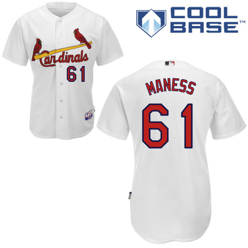 Seth Maness #61 MLB Jersey-St Louis Cardinals Men's Authentic Home White Cool Base Baseball Jersey